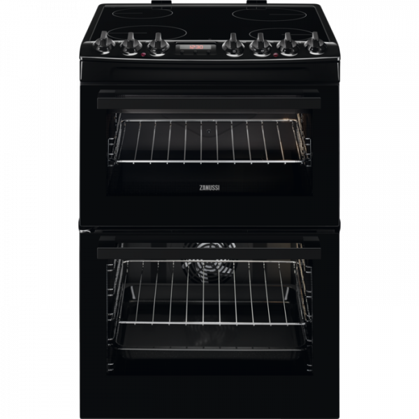 ZANUSSI ZCV69350BA 60CM DOUBLE OVEN BLACK