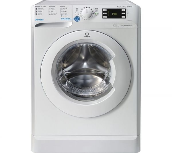 INDESIT BWE91484XWUK 9KG 1400 SPIN WASHING MACHINE