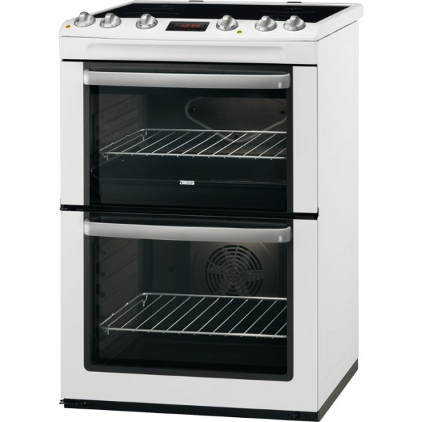 Zanussi ZCV554MW Cooker Double Oven Ceramic 55cm