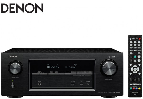 Denon AVR-X3400H 7.2 channel AV Receiver with Dolby Atmos and DTS:X & HEOS technology | Black
