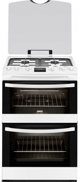 Zanussi ZCG63200WA 60cm Wide Double Cavity Gas Cooker | White