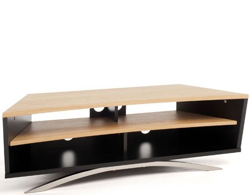 TechLink PR130SBLO 'Prisma' Range TV Stand for Screens up to 65' | Black & Light Oak