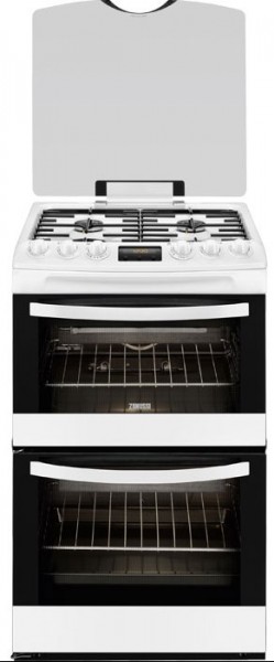 Zanussi ZCG43200XA 55cm Wide Natural Gas Cooker with catalytic double cavity | White