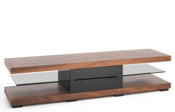 TechLink ECI50W 'Echo' Range TV Stand for Screens up to 75' | Walnut Veneer