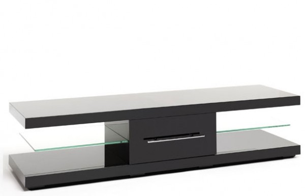 TechLink ECI50B 'Echo' Range TV Stand for Screens up to 75' | Piano Black High Gloss