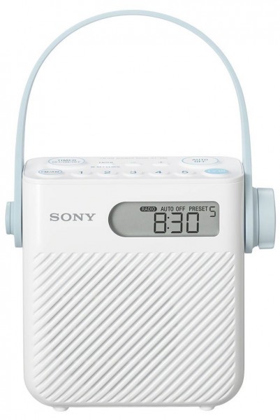 Sony ICF-S80 Shower Radio with Speaker | White