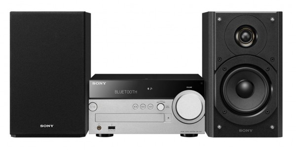 Sony CMT-SX7B FM/DAB/CD Bluetooth NFC Wi-Fi Hi-Fi System | Silver/Black