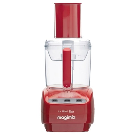 Le Mini Plus Food Processor with BlenderMix in Red