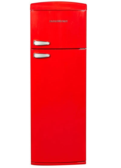 Nordmende RET347RA+ Freestanding Retro Fridge Freezer | Red