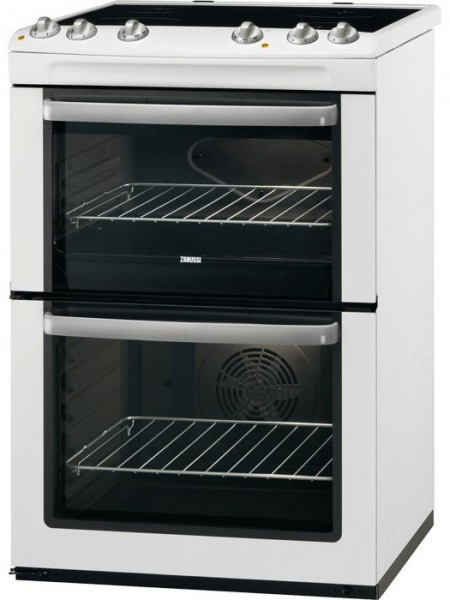 Zanussi ZCV668MW 60cm Wide Electric Cooker with Ceramic Glass Hob | White