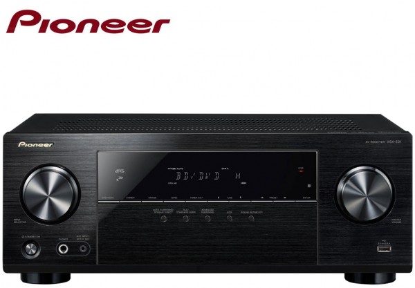 Pioneer VSX-531 5.1 Channel AV Receiver with 5x130 Watt 4 HDMI ports Bluetooth and USB | Black