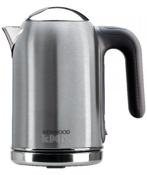kMix Black Jug Kettle in Brushed Stainless Steel