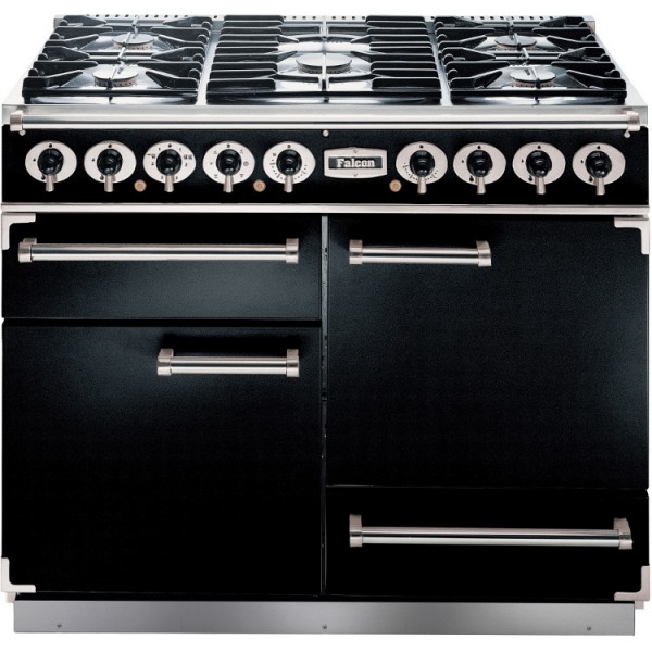 Falcon 1092 DX DF Black Chrome 76860 Dual Fuel Range Cooker