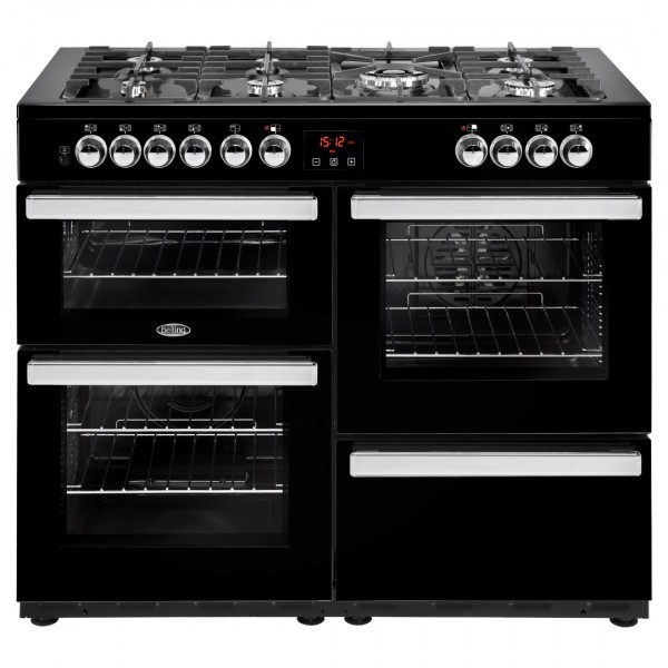Belling Cookcentre 110Dft Blk Dual Fuel Range Cooker
