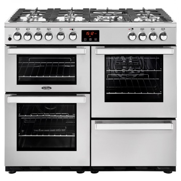 Belling Cookcentre 100Dft SS Professional Dual Fuel Range Cooker