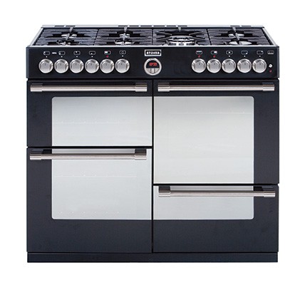 Stoves Sterling R1100DFT Blk Dual Fuel Range Cooker