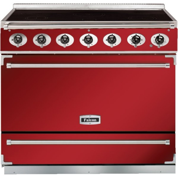 Falcon 900S IND Cherry Red Nickel 90070 Electric Range Cooker