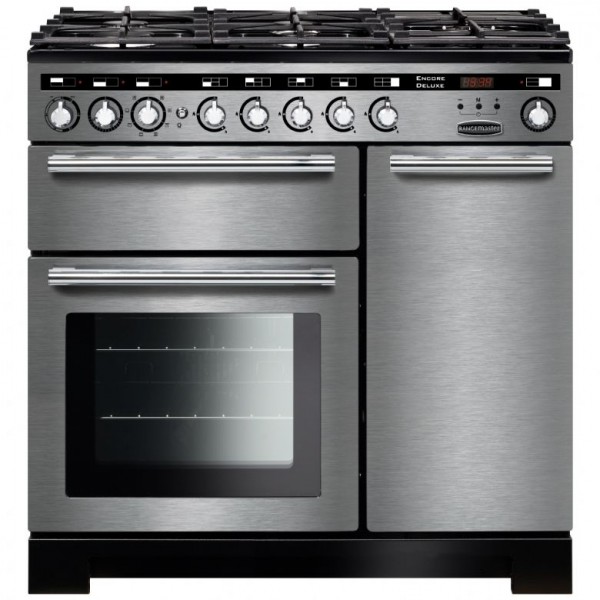 Rangemaster Encore Deluxe 90DF SS 117210 Dual Fuel Range Cooker
