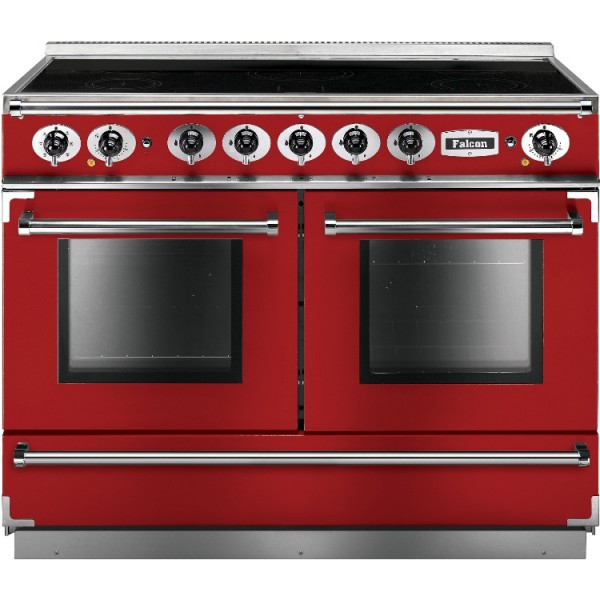 Falcon Continental 1092 IND Cherry Red Nickel 87180 Electric Range Cooker