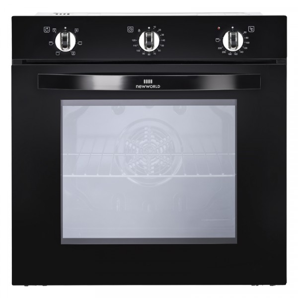 New World NW602F BLK Single Oven Electric