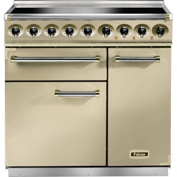 Falcon 900 DX IND Cream Brass 81830 Electric Range Cooker