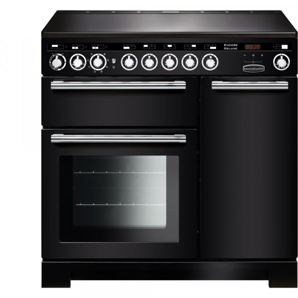 Rangemaster Encore Deluxe 90IND Black117300 Electric Range Cooker
