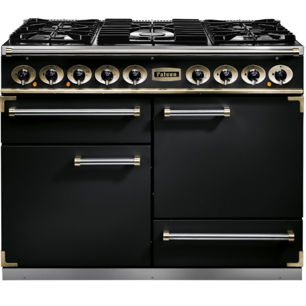 Falcon 1092 DX DF Black Brass 76810 Dual Fuel Range Cooker