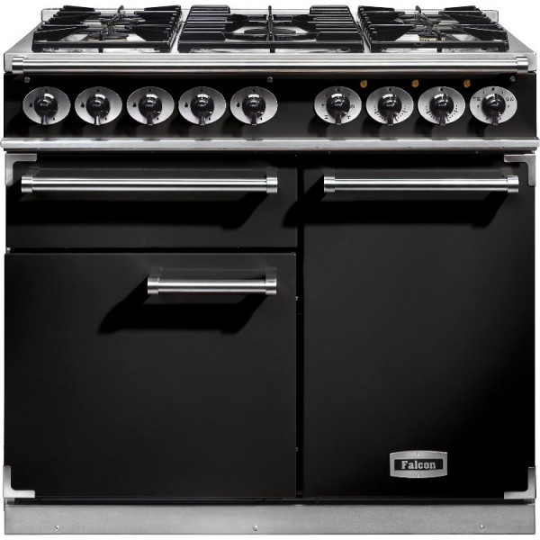 Falcon 1000 DX DF Black Chrome 98600 Dual Fuel Range Cooker