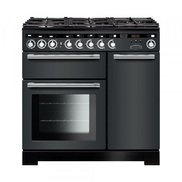 Rangemaster Encore Deluxe 90DF Slate 117190 Dual Fuel Range Cooker