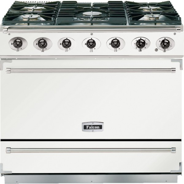 Falcon 900S DF White Nickel 87480 Dual Fuel Range Cooker