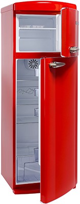 Britannia BREEZE TOP MOUNT RED Fridge Freezer