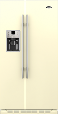 Britannia FF-MONTANA-C Gloss Cream American Style Fridge Freezer