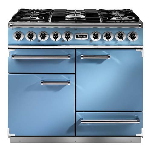 Falcon Continental 1092 DF China Blue Nickel 79540 Dual Fuel Range Cooker