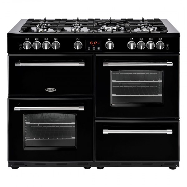 Belling Appliances Ltd Farmhouse 110Dft Blk Dual Fuel Range Cooker