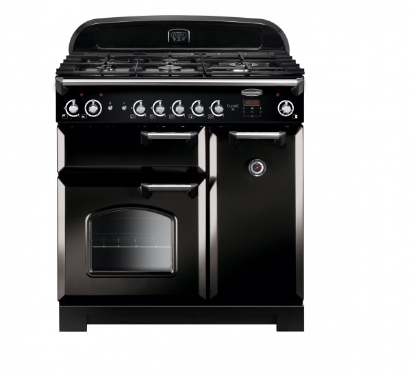 Rangemaster Classic 90NG Black Chrome 116720 Gas Range Cooker
