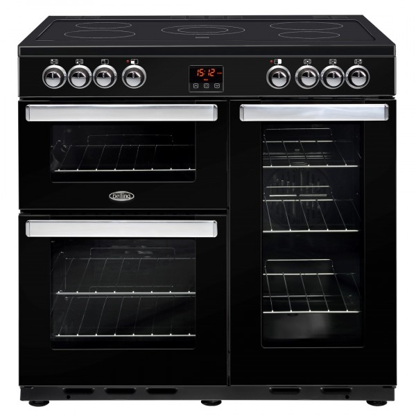 Belling Cookcentre 90E Blk Electric Range Cooker