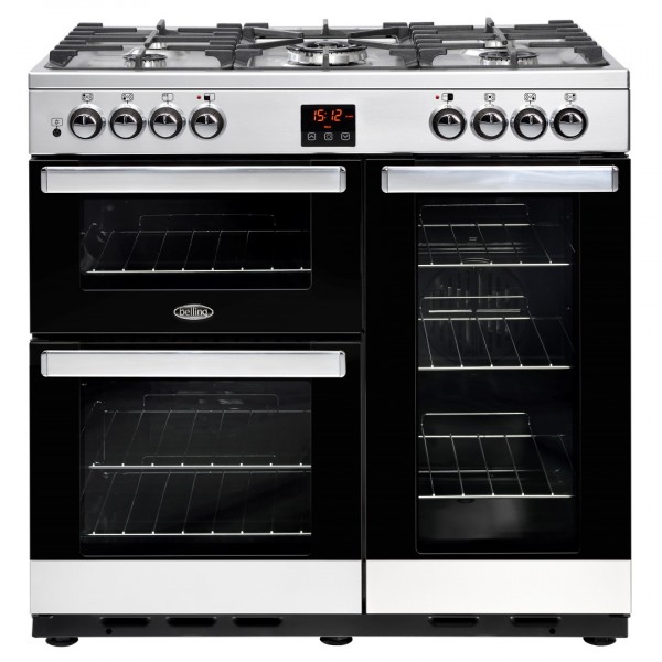 Belling Cookcentre 90Dft SS Dual Fuel Range Cooker