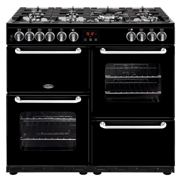 Belling Appliances Ltd Sandringham 100Dft Blk Dual Fuel Range Cooker