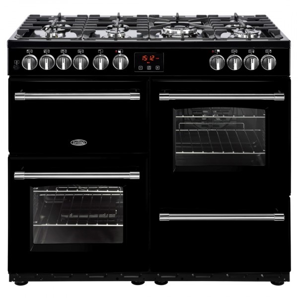 Belling Appliances Ltd Farmhouse 100Dft Blk Dual Fuel Range Cooker