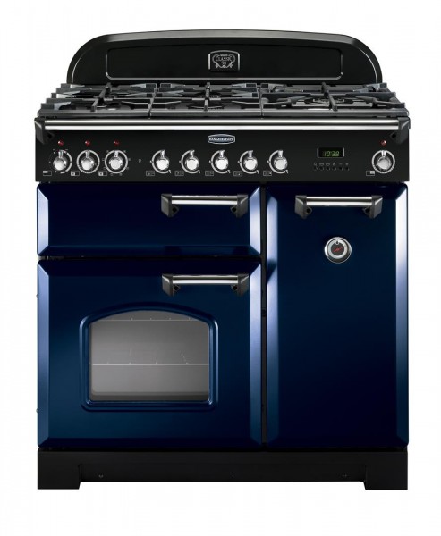 Rangemaster Classic Deluxe 90DF Blue 113530 Dual Fuel Range Cooker