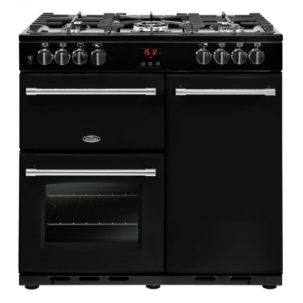 Belling Appliances Ltd Farmhouse 90Dft Blk Dual Fuel Range Cooker