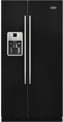 Britannia FF-MONTANA-B Gloss Black American Style Fridge Freezer