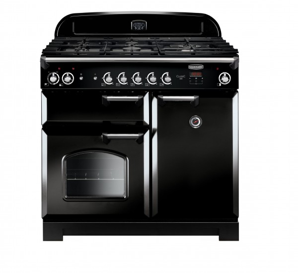 Rangemaster Classic 100DF Black Chrome 116880 Dual Fuel Range Cooker