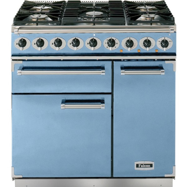 Falcon 900 DX DF China Blue Nickel 80850 Dual Fuel Range Cooker
