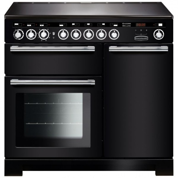 Rangemaster Encore Deluxe 100IND Black 117340 Electric Range Cooker