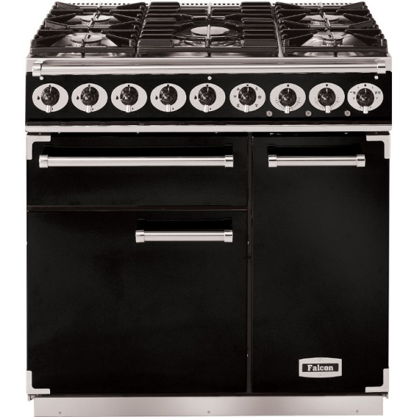 Falcon 900 DX DF Black Chrome 77060 Dual Fuel Range Cooker