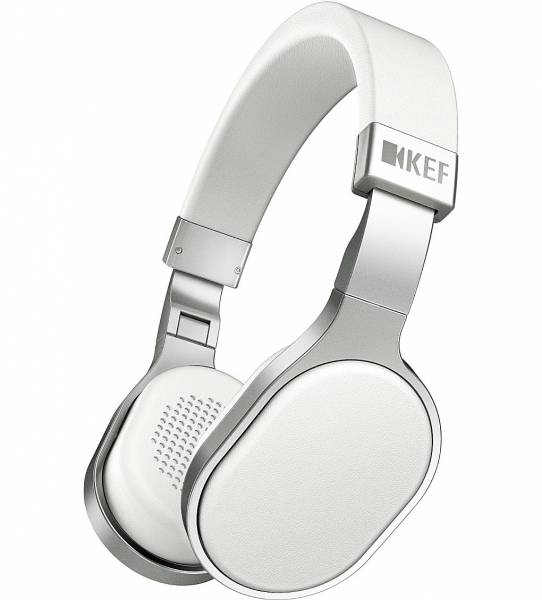 Kef M500 On-Ear Headphones,3-Button Rem+mic in White