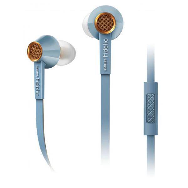 Philips Fidelio S2 in-ear headphones with mic in Light Blue