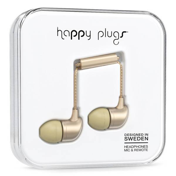 Happy Plugs In Ear Heaphones in Champagne