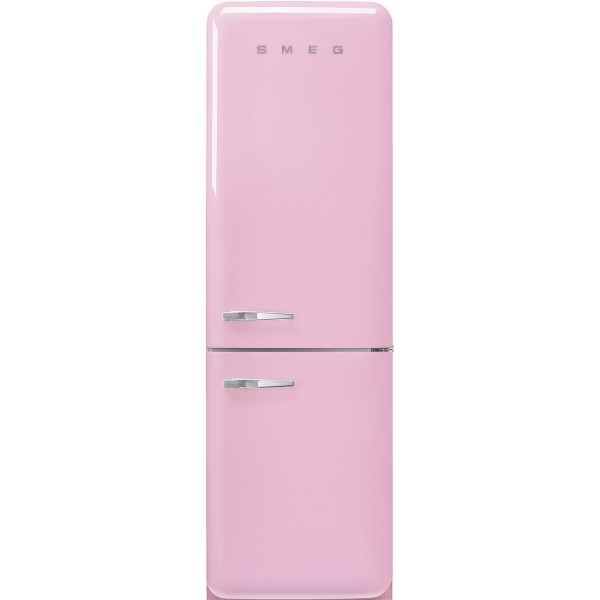 SMEG FAB32RPK6UK Retro Free Standing Refrigerator in Pink, Right hand hinge